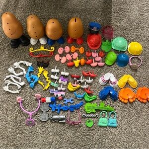 Hasbro Playskool Mr. Potato Head Figures And Accessories Replacements 87 Pieces